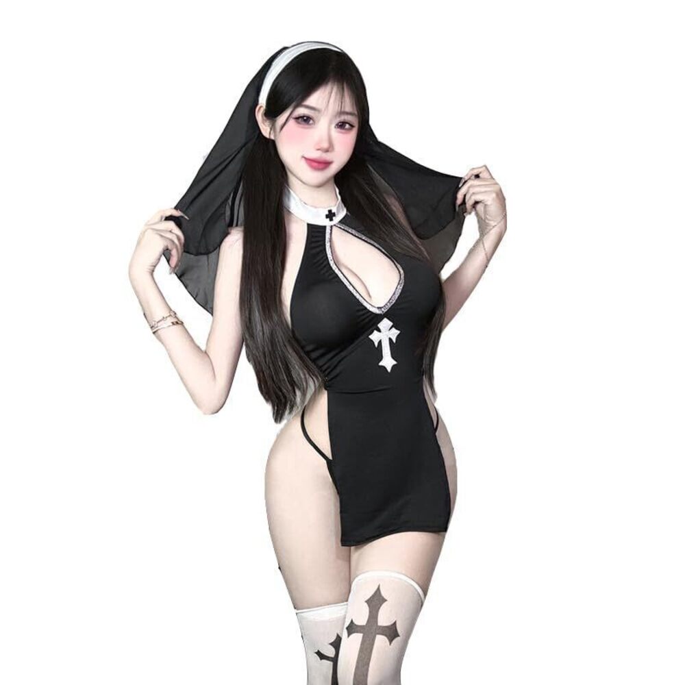 7388 ’s Sexy Nun Lingerie Fancy Dress Anime Cosplay Devil Naughty Outfit